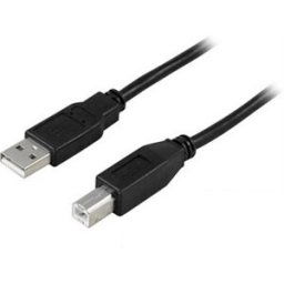 Deltaco USB 2-kabel typ A till typ B, 3 meter, skrivarkabel