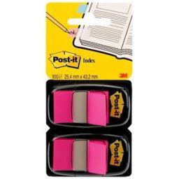 Index POST-IT 25,4x43,2mm cerise 100/fp 6st