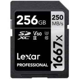 Lexar SDXC Professional 1667X 256GB UHS-II U3 V60 250MB/s