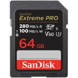SanDisk Extreme Pro 64GB 280MB/s V60 C10 UHS-II