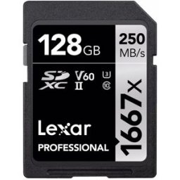 Lexar SDXC Professional 1667X 128GB UHS-II U3 V60 250MB/s