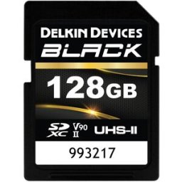 Delkin Black Rugged SDXC 128GB UHS-II V90 R300/W250
