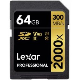 Lexar SDXC Professional 2000X 64GB UHS-II V90, 300MB/s