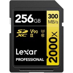 Lexar SDXC Professional 2000X 256GB UHS-II V90, 300MB/s
