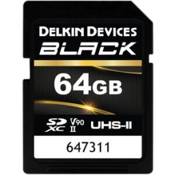 Delkin SD Black Rugged SDXC 64GB UHS-II U3 V90 300MB/s