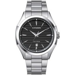 Citizen Classic Elegant Eco-Drive 3 Hands Gents black silver AW1750-85E