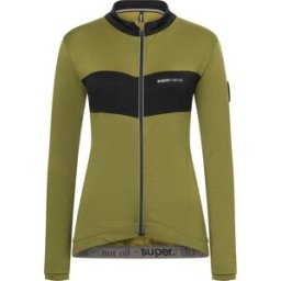 super.natural Women's Grava Long Sleeve Jersey Avocado/Jet Black XS