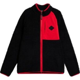 J.Lindeberg Men's Zeke Pile Mid Layer Black S