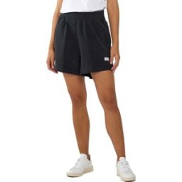 Knowledge Cotton Apparel Women's Terry Elastic Waist Shorts Black Jet S