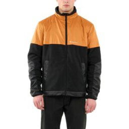Knowledge Cotton Apparel Men's Polar Fleece Oversized Zip Sweat With Contrast Rib Stop Black Jet S