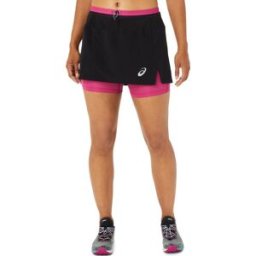 Asics Women's Fujitrail Skort Performance Black/Fuchsia Red XS