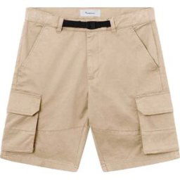Knowledge Cotton Apparel Men's Cargo Stretched Twill Shorts Light Feather Gray 31