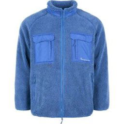Knowledge Cotton Apparel Men's Oversized Raglan Teddy Polyester Zip Sweat Limoges S