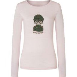 super.natural Women's Snow Cat Long Sleeve Mauve Chalk/Various XS