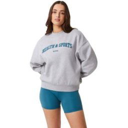 Björn Borg Women's Studio Oversized Crew Light Grey Melange XL