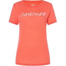 super.natural Women's Signature Tee Living Coral/Fresh White XS