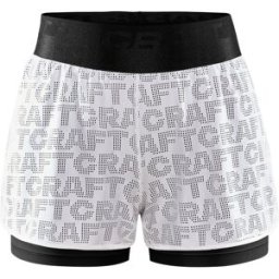 craft Women's Core Charge Logo Shorts Black/White XS
