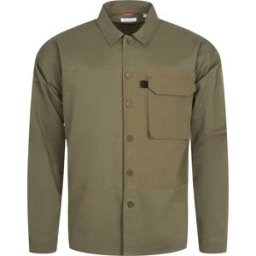 Knowledge Cotton Apparel Men's Outdoor Twill Overshirt With Contrast Fabric Burned Olive S
