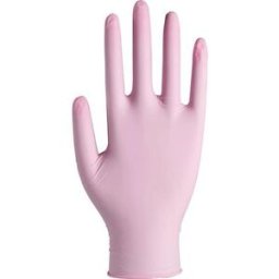 Nitrilhandske puderfri rosa S 100/fp