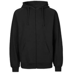 Hoodie zip NEUTRAL O63301 herr svart S