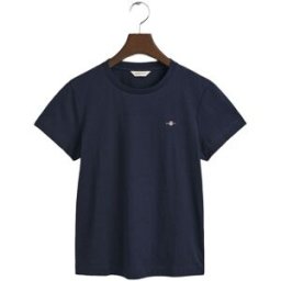 GANT Regular Shield T-Shirt Dam, EVENING BLUE, M