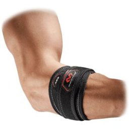 McDavid Tennis elbow Strap w/ pads, Black, M