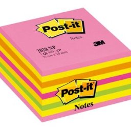 Post-It Notisar 76x76 kub neon rosa