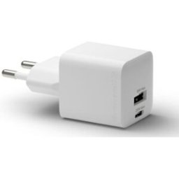 Re-charge - Wall Charger GaN - USB-C+USB-A 25W+18W EU, White