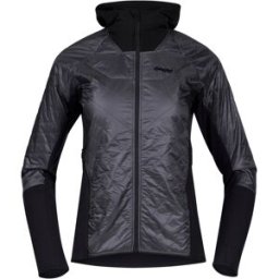 Bergans Women's Cecilie Light Insulated Hybrid Jacket Solid Dark Grey/Black XS