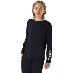 Björn Borg Borg Long Sleeve T-Shirt Junior, 170, BLACK BEAUTY