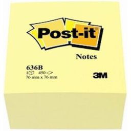 Post-it 76x76 kub gul