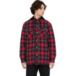Dickies Men's Fleece Hood Flan Red/Black S