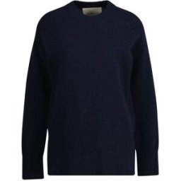 GANT Herringbone Detail Crew Neck Dam, EVENING BLUE, XS