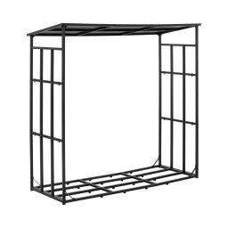 Vedställ - Med tak - 400 kg - 190 x 76 x 186 cm - Stål - Svart