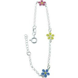 Övrigt barn armband med emaljerade blommor R181/16-2