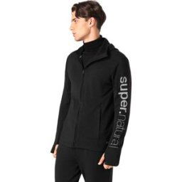 super.natural Men's Alpine Hooded Jacket Jet Black S