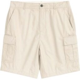 Knowledge Cotton Apparel Men's Fig Loose Cargo Poplin Shorts Light Feather Gray S