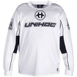 Unihoc Goalie Sweater Inferno, White, M