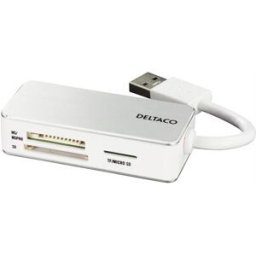 Deltaco USB 3.1 Minneskortläsare - 3 fack