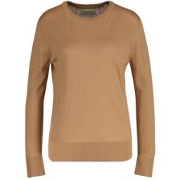 GANT Fine Knit Crew Neck Dam, M, CARAMEL BEIGE