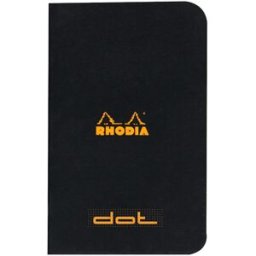 Rhodia Classic stapl black 7,5x12cm dot 20st