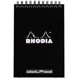 Rhodia NotePad wire black A6 dot 5st