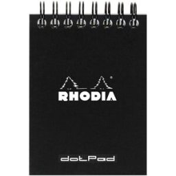 Rhodia NotePad wire black A7 dot 10st