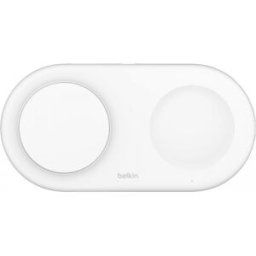Belkin Boost Charge Pro 2-In-1 Qi2 Magnetisk Laddningsplatta - Vit