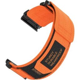 Tiera Garmin Epix orange nylonarmband 22 mm quick release