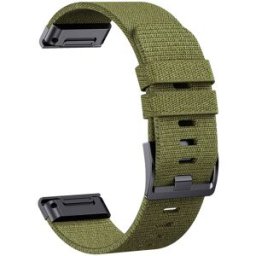 Tiera Garmin Fenix grön nylonarmband 26 mm quick release