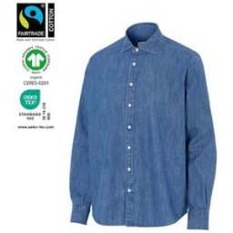 Skjorta comfort COTTOVER Denim GOTS M