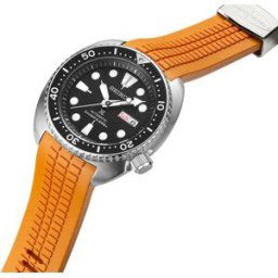 Crafter Blue CB12 Orange gummiarmband för Seiko Turtle