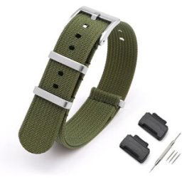 Tiera Casio GD-100 / GD-110 / GD-120 / GD-140 -serie nylonklockarmband grönt