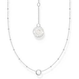 Thomas Sabo Charm Club Charmista round pendant and little beads silver halsband X0289-007-21-L45